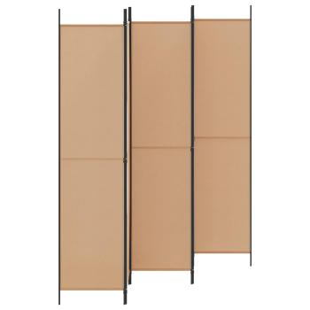 5-teiliger Raumteiler Beige 250 x 220 cm Stoff