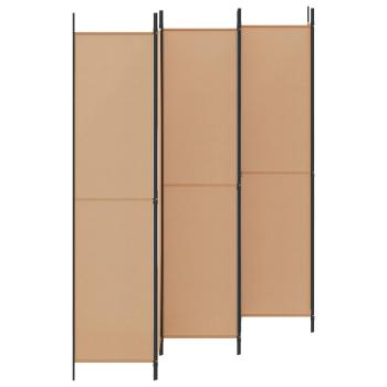 6-teiliger Raumtrenner Beige 300 x 220 cm Stoff