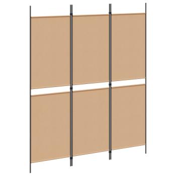 3-teiliger Raumteiler Beige 150 x 180 cm Stoff