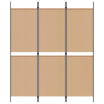 3-teiliger Raumteiler Beige 150 x 180 cm Stoff