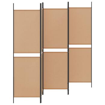 5-teiliger Raumteiler Beige 250 x 180 cm Stoff