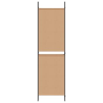 5-teiliger Raumteiler Beige 250 x 180 cm Stoff