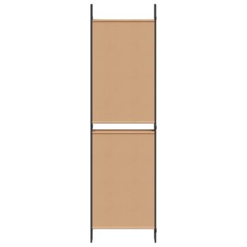 6-teiliger Raumtrenner Beige 300 x 180 cm Stoff