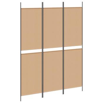 3-teiliger Raumteiler Beige 150 x 200 cm Stoff