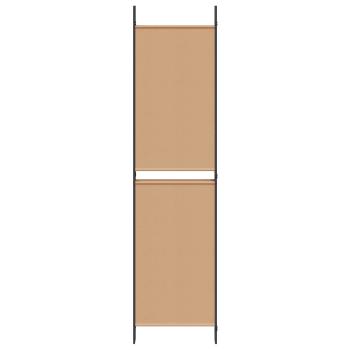 5-Panel Raumteiler Beige 250 x 200 cm Stoff