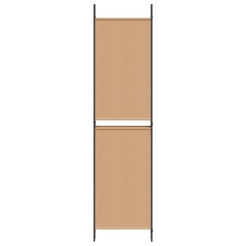6-teiliger Raumtrenner Beige 300 x 200 cm Stoff