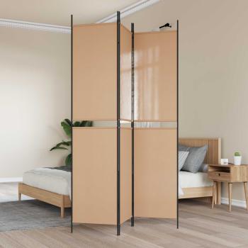 ARDEBO.de - 3-teiliger Raumteiler Beige 150 x 220 cm Stoff