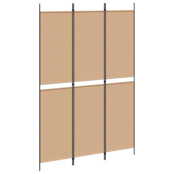 3-teiliger Raumteiler Beige 150 x 220 cm Stoff
