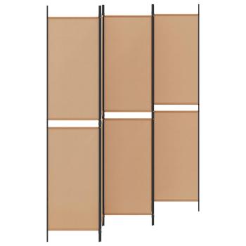 5-teiliger Raumteiler Beige 250 x 220 cm Stoff