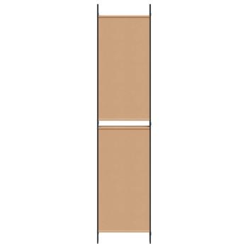 5-teiliger Raumteiler Beige 250 x 220 cm Stoff