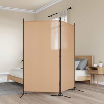 ARDEBO.de - 2-teiliger Raumteiler Beige 175 x 180 cm Stoff