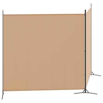 2-teiliger Raumteiler Beige 348 x 180 cm Stoff