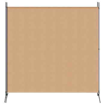 2-teiliger Raumteiler Beige 348 x 180 cm Stoff