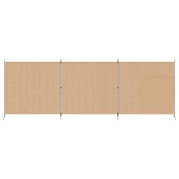 4-teiliger Raumteiler Beige 525 x 180 cm Stoff