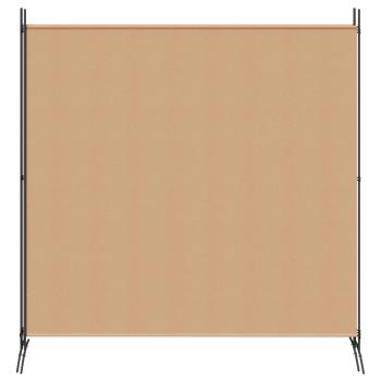 4-teiliger Raumteiler Beige 525 x 180 cm Stoff