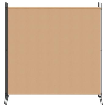 4-teiliger Raumteiler Beige 698 x 180 cm Stoff