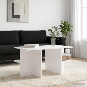 ARDEBO.de - Couchtisch Weiß 87 x 50 x 45 cm Holzwerkstoff