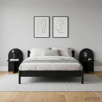 Nachttisch 2 stk. Schwarze Eiche 48 x 49 x 65 cm Holzwerkstoff