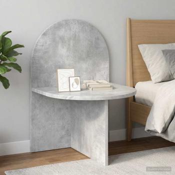 ARDEBO.de - Nachttisch 2 stk. Betongrau 48 x 49 x 65 cm Holzwerkstoff