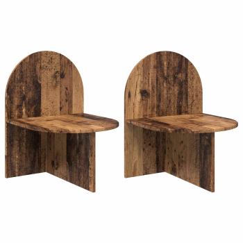 Nachttisch 2 stk. Altholz 48 x 49 x 65 cm Holzwerkstoff