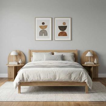 ARDEBO.de - Nachttisch 2 stk. Artisan-Eiche 48 x 49 x 65 cm Holzwerkstoff