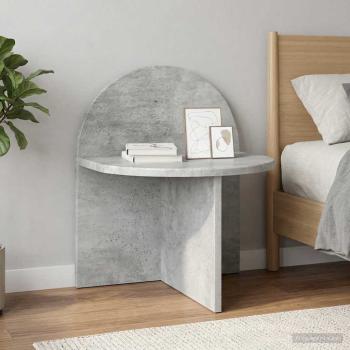 ARDEBO.de - Nachttisch 2 stk. Betongrau 40 x 35,5 x 45,5 cm Holzwerkstoff