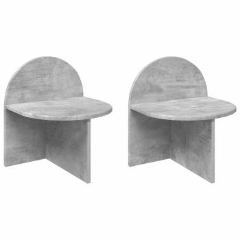 Nachttisch 2 stk. Betongrau 40 x 35,5 x 45,5 cm Holzwerkstoff