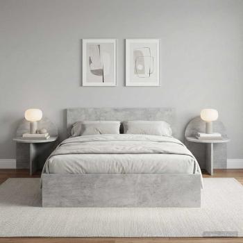 Nachttisch 2 stk. Betongrau 40 x 35,5 x 45,5 cm Holzwerkstoff