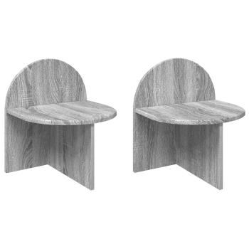 Nachttisch 2 stk. Graues Sonoma 40 x 35,5 x 45,5 cm