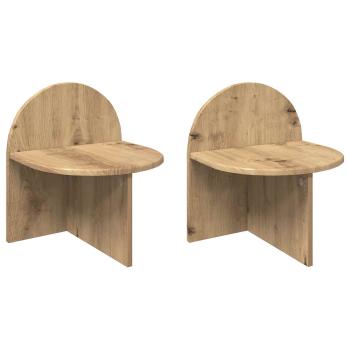 Nachttisch 2 stk. Artisan-Eiche 40 x 35,5 x 45,5 cm