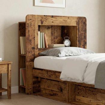 Kopfteil-Schrank mit Speicher Altholz Holzwerkstoff