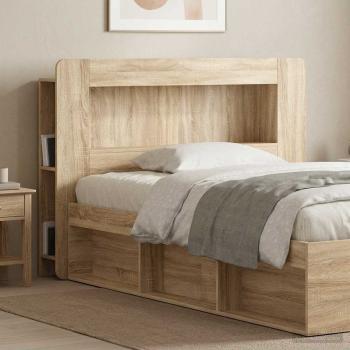 ARDEBO.de - Kopfteil-Schrank mit Speicher Sonoma-Eiche Holzwerkstoff