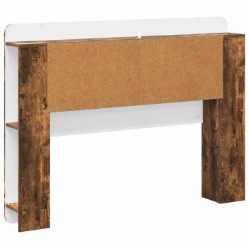 Kopfteil-Schrank mit Speicher Geräucherte Eiche Holzwerkstoff