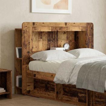 ARDEBO.de - Kopfteil-Schrank mit Speicher Altholz Holzwerkstoff
