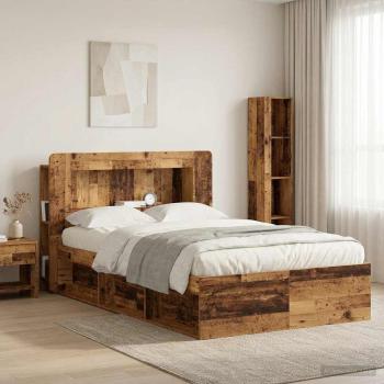 Kopfteil-Schrank mit Speicher Altholz Holzwerkstoff