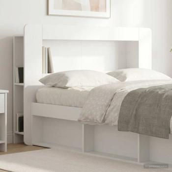 Kopfteil-Schrank mit Speicher Weiß Holzwerkstoff