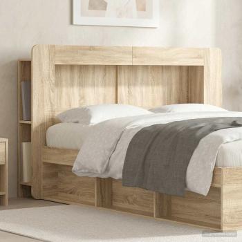 ARDEBO.de - Kopfteil-Schrank mit Speicher Sonoma-Eiche Holzwerkstoff