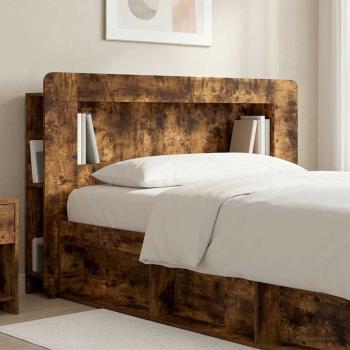 Kopfteil-Schrank mit Speicher Geräucherte Eiche Holzwerkstoff