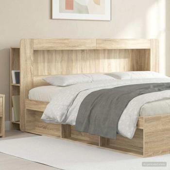 ARDEBO.de - Kopfteil-Schrank mit Speicher Sonoma-Eiche Holzwerkstoff