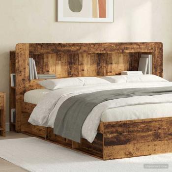 Kopfteil-Schrank mit Speicher Altholz Holzwerkstoff