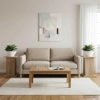 ARDEBO.de - Pflanzenständer 2 stk. Sonoma-Eiche 30,5 x 30 x 43 cm