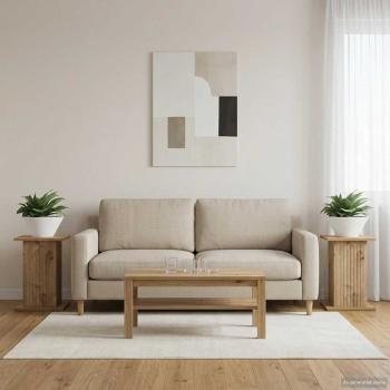 ARDEBO.de - Pflanzenständer 2 stk. Artisan-Eiche 30,5 x 30 x 43 cm
