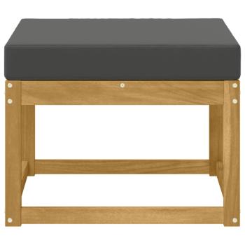 Outdoor Hocker Massivholz Akazie Weiß