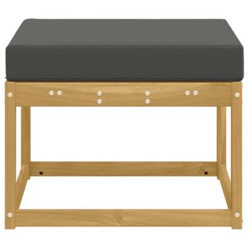Outdoor Hocker Massivholz Akazie Weiß