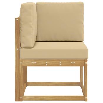 Outdoor Ecksofa Massivholz Akazie Weiß