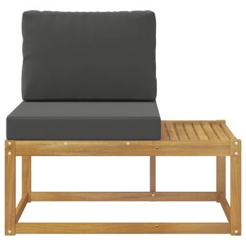 Outdoor End Sofa Weiß 91 x 63 x 73 cm Massivholz Akazie