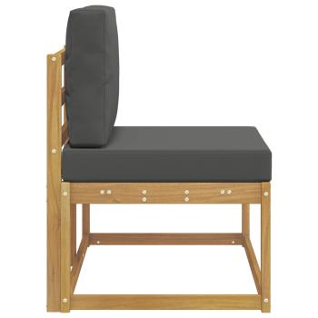 Outdoor End Sofa Weiß 91 x 63 x 73 cm Massivholz Akazie