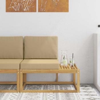 ARDEBO.de - Outdoor End Sofa Weiß 91 x 63 x 73 cm Massivholz Akazie