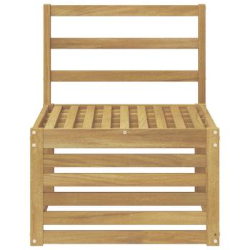 Outdoor Mittelsofa Massivholz Akazie Weiß 63 x 59 x 73 cm