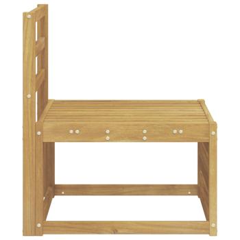 Outdoor Mittelsofa Massivholz Akazie Weiß 63 x 59 x 73 cm
